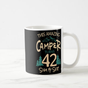 Camping 42nd Birthday Camper Party Campfire Tent H Coffee Mug