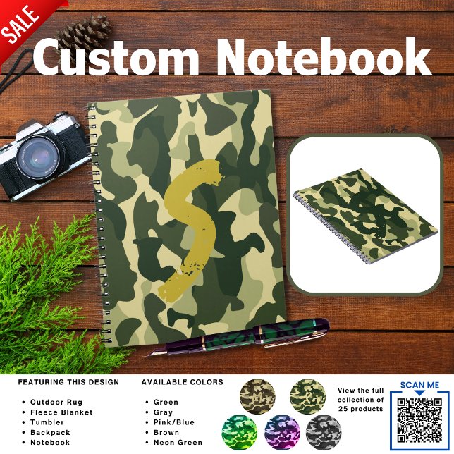 CAMPING ACCESSORIES GIFTS PERSONALIZED KIDS TEENS  NOTEBOOK (Creator Uploaded)