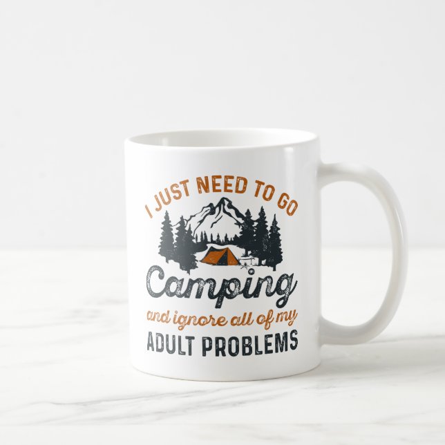 Camping Adult Problems Coffee Mug (Right)