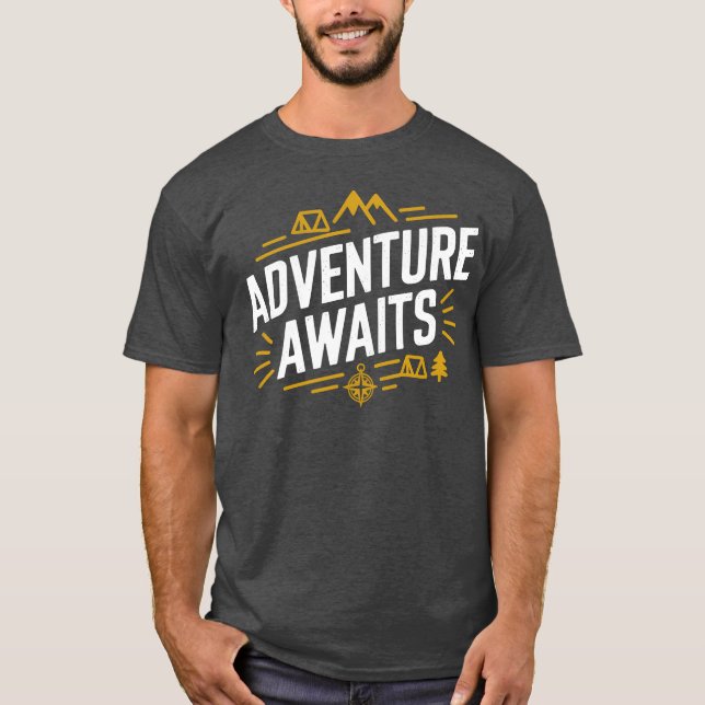 Camping Adventure Awaits boy T-Shirt (Front)