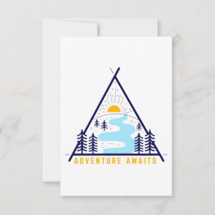 Camping adventure awaits thank you card