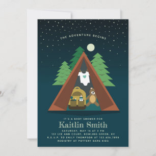 Camping Adventure Baby Shower Invitation