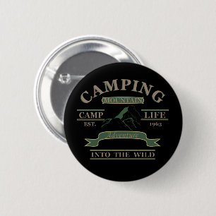 Camping adventure camper life 6 cm round badge