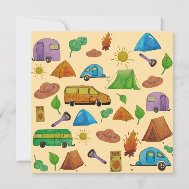 Camping adventure invitation (Front)