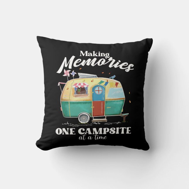 Camping Adventure Saying Cushion (Front)