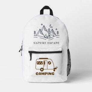 Camping Adventure Tent Illustration – Outdoor Natu Printed Backpack