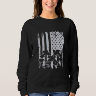 Camping American Flag Patriotic Camper Campfire Ou Sweatshirt