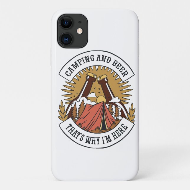 Camping and Beer Case-Mate iPhone Case (Back)