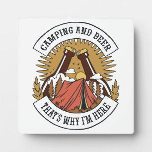 Camping and Beer Plaque