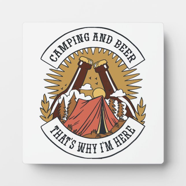 Camping and Beer Plaque (Front)