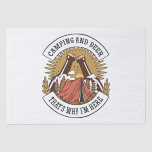 Camping and Beer Tissue Paper