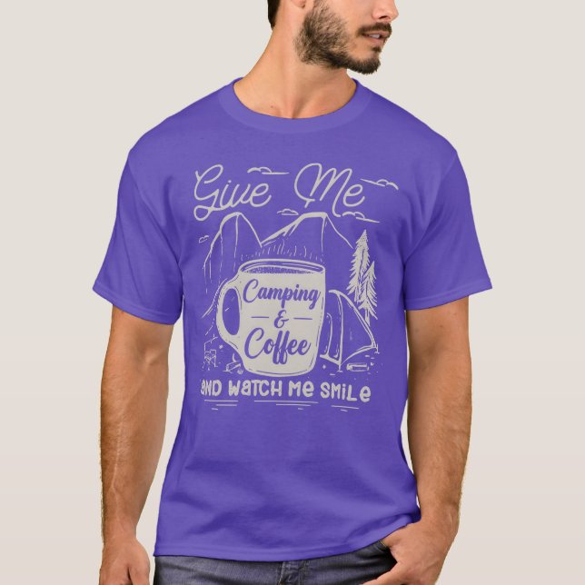 camping and coffee outr enthusiasts girl T-Shirt (Front)