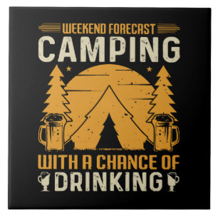 Camping and drinking ceramic tile