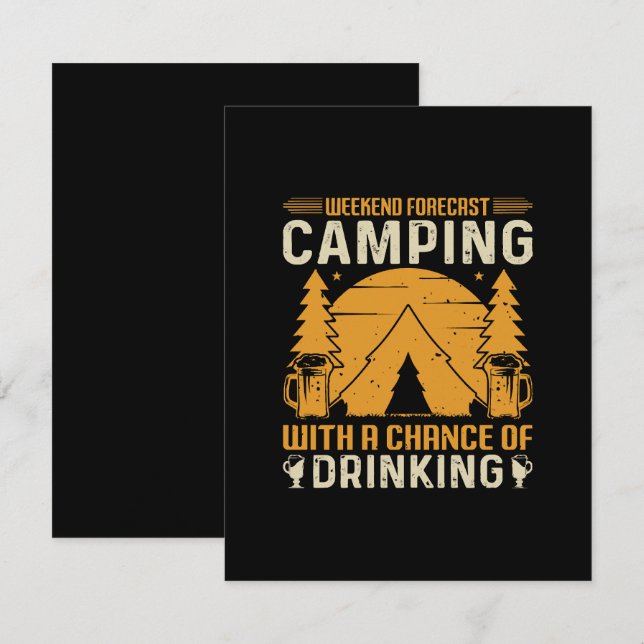 Camping and drinking enclosure card (Front/Back)