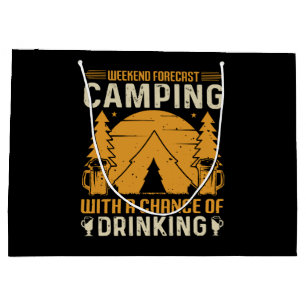 Camping and drinking large gift bag