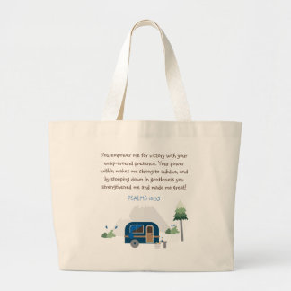 Camping and forest large tote bag