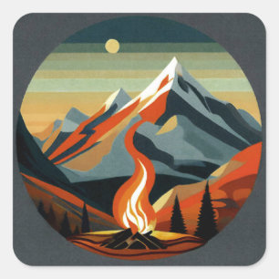 Camping and hiking Sticker