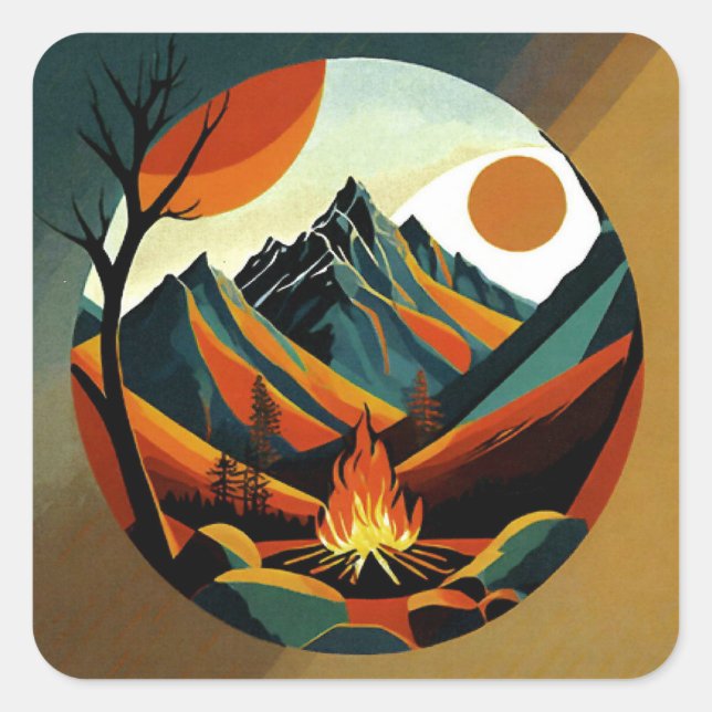 Camping and hiking sticker (Front)