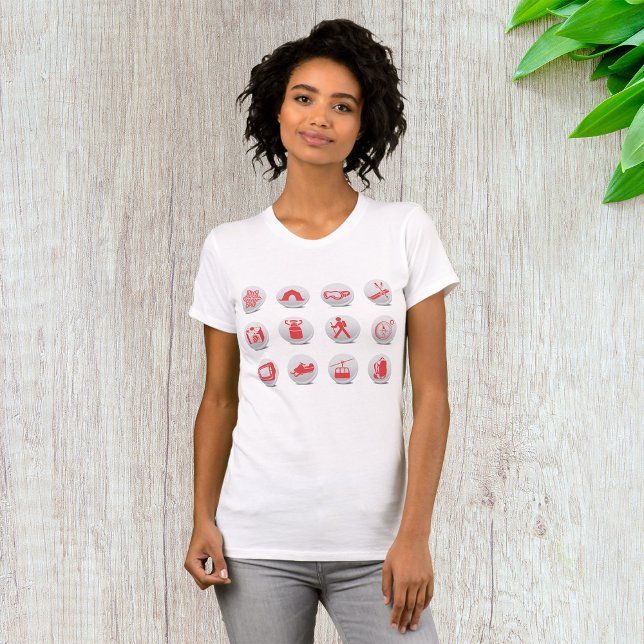 Camping And Skiing Womens T-Shirt (Creator Uploaded)