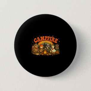 Camping animals campfire camper adventure outdoor 6 cm round badge