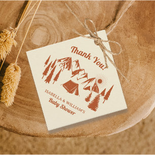 Camping Baby Shower Little Camper Woodland Favour Tags