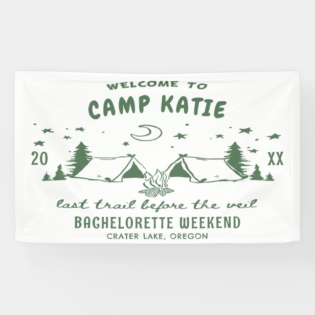 Camping Bachelorette Party Banner (Horizontal)