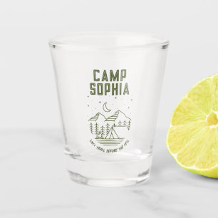 Camping Bachelorette Party Custom Shot Glass