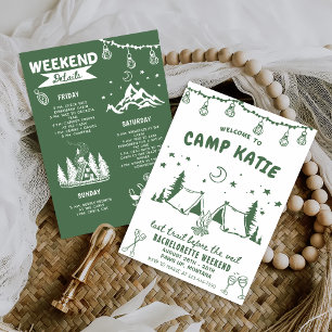 Camping Bachelorette Weekend Invitation