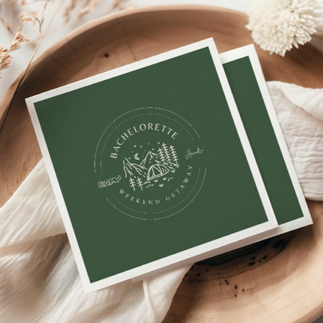 Camping Bachelorette Weekend Napkin (Creator Uploaded)