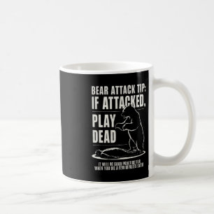 Camping Bear Attack Tip Play Dead Coffee Mug