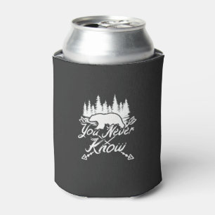 Camping Bear Can Cooler