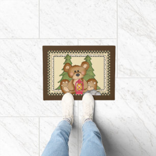 Camping Bear fun Camper doormat
