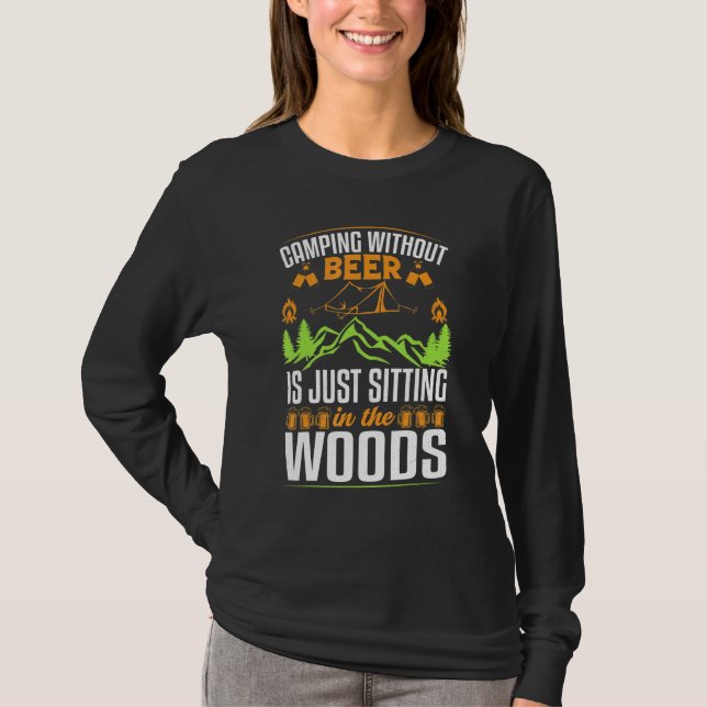 Camping Beer  Dad Son  T-Shirt (Front)