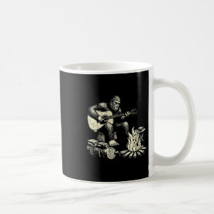 Camping Bigfoot Smore Rock Bigfoot Playing Guitar Coffee Mug