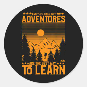 Camping Biking Nature Climbing Outdoor Mountain Hi Classic Round Sticker