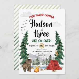 Camping Birthday Invitation
