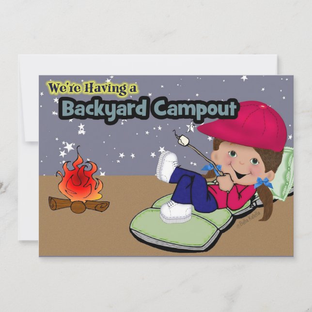 Camping Birthday Party Cards (Front)
