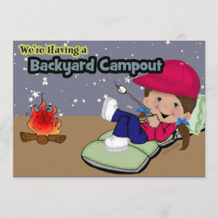 Camping Birthday Party Cards