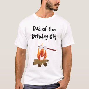 Camping Birthday Party Dad T-Shirt