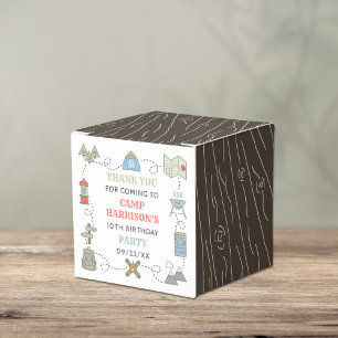 Camping Birthday Party Thank You Favour Box