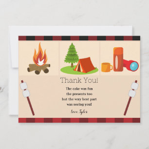 Camping Birthday Thank You Card
