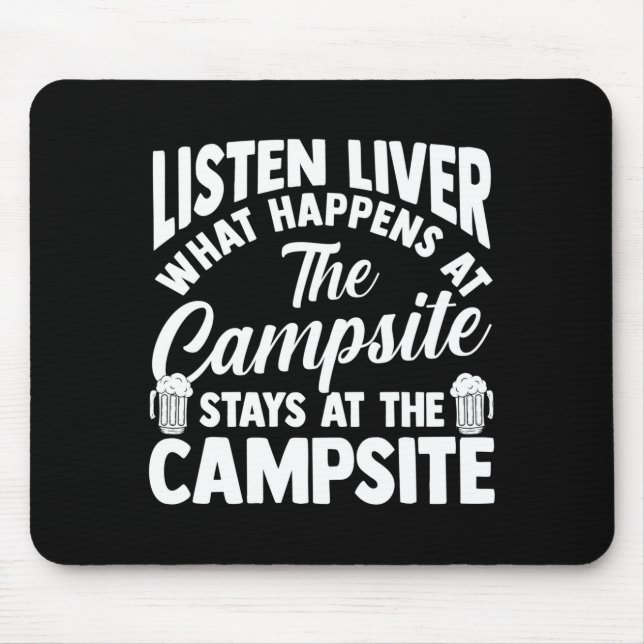 Camping bonfire camp life forest camper mouse pad (Front)