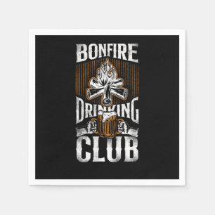 Camping Bonfire Drinking Club Campfire Drunk Alcoh Napkin