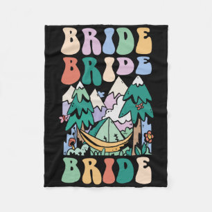 Camping Bridal Party Camp Bachelorette Camp Bride Fleece Blanket