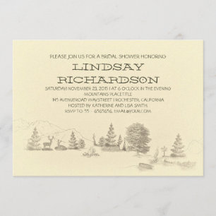 Camping bridal shower invitation