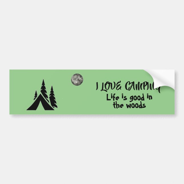 Camping Bumper Sticker (Front)