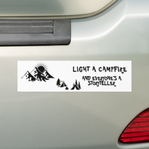 Camping Bumper Sticker
