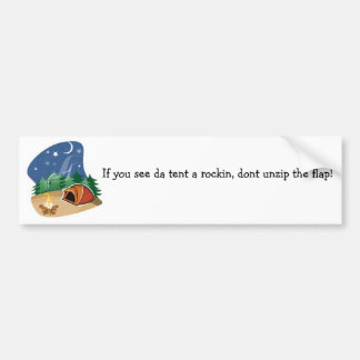 camping bumper sticker