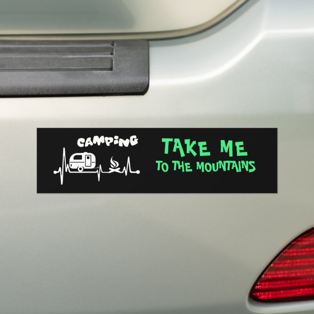 Camping Bumper Sticker (On Car)