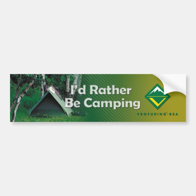 Camping Bumper Sticker (Front)